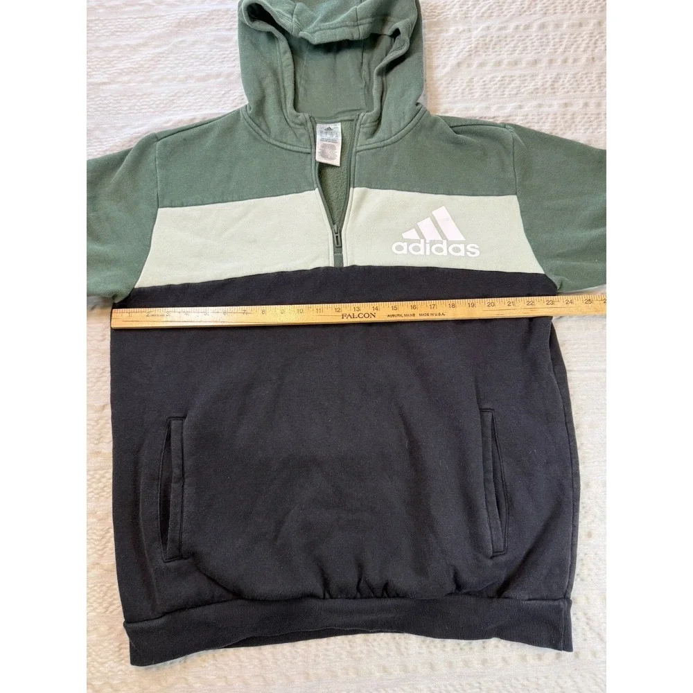 Adidas Large Colorblock Hoodie Quarter‎ Zip